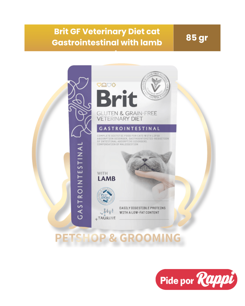 Brit GF Veterinary Diet cat Gastrointestinal with lamb pouch 85 gr1