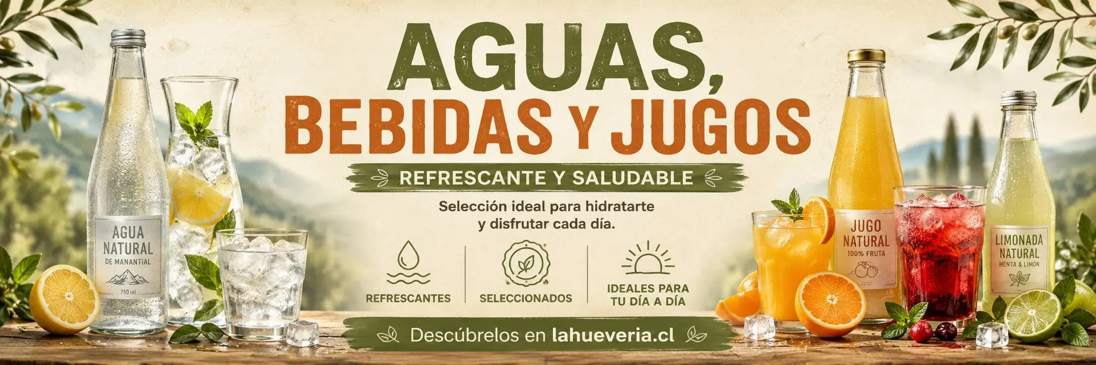 AGUAS, BEBIDAS Y JUGOS
