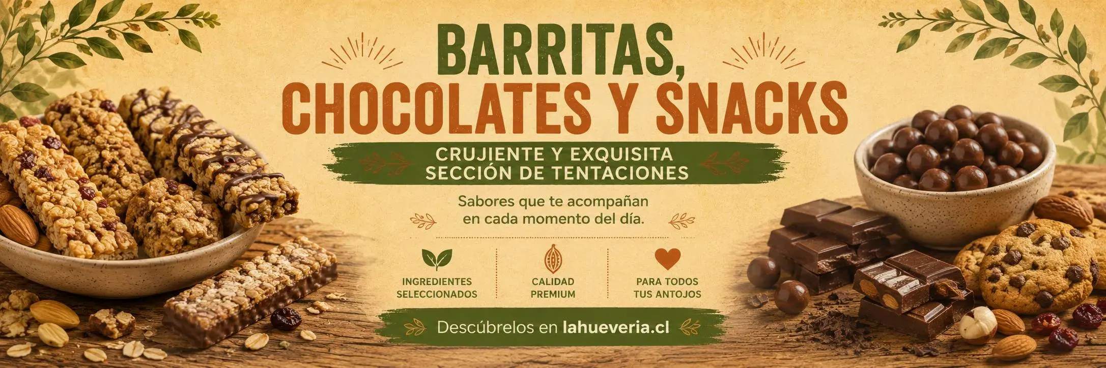 BARRITAS, CHOCOLATES Y SNACKS