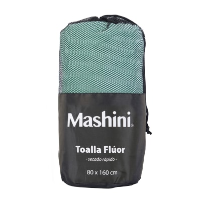 TOALLA DEPORTIVA POLIAMIDA FLUOR 80X160 TURQUESA