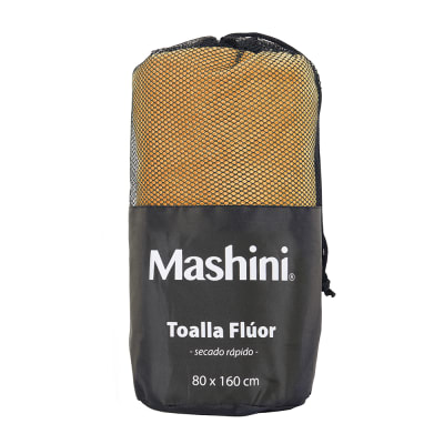 TOALLA DEPORTIVA POLIAMIDA FLUOR 80X160 NARANJO
