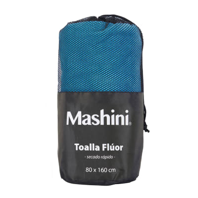 TOALLA DEPORTIVA POLIAMIDA FLUOR 80X160 AZUL