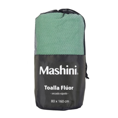 TOALLA DEPORTIVA POLIAMIDA FLUOR 80X160 VERDE