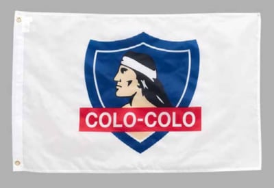 BANDERA COLO COLO ESTAMPADA 80x120CM BLANCO