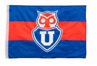 BANDERA U CHILE ESTAMPADA 80x120CM ROJO