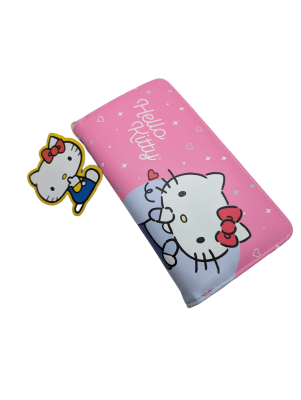 BILLETERA GRANDE HELLO KITTY ROSADA CIRCULO LILA