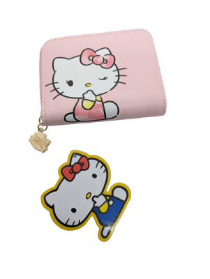 BILLETERA HELLO KITTY ROSADA GUIÑO