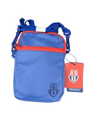 BOLSO CRUZADO MOOSE FANATIKOS U DE CHILE - ACCESORIO DEPORTIVO RESISTENTE