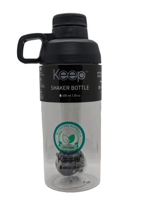 BOTELLA SHAKER 600ML NEGRO