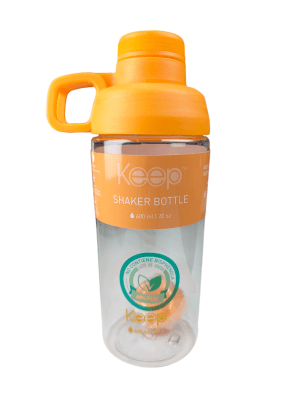 BOTELLA SHAKER 600ML AMARILLA