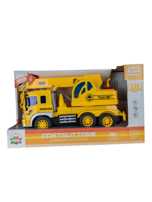 CAMIÓN DE CONSTRUCCIÓN GRUA AMARILLO ¡LUCES, SONIDO Y ACCIÓN REALISTA!