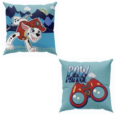 COJÍN VELOUR PAW PATROL MARSHALL 40X40 cm - LAVABLE Y RESISTENTE