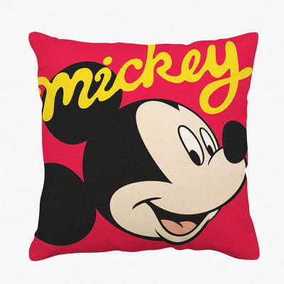 COJÍN VELOUR MICKEY ALEGRE 40X40 cm - PERFECTO PARA LA PIEZA DE LOS PEQUEÑOS