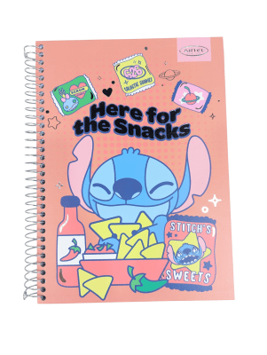 CUADERNO ESPECIAL ARTEL 150 HOJAS STITCH HERE FOR THE SNACKS TAMAÑO CARTA
