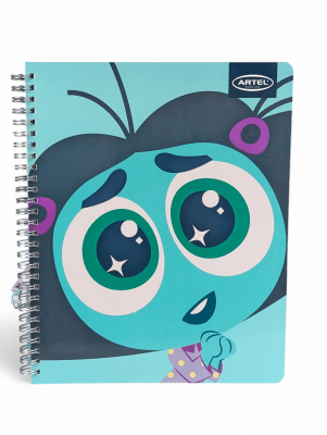 CUADERNO UNIVERSITARIO DOBLE ESPIRAL 100 HOJAS ARTEL INTENSAMENTE ENVIDIA: CUADRICULADO 7 mm