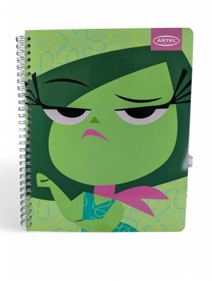 CUADERNO UNIVERSITARIO DOBLE ESPIRAL ARTEL INTENSAMENTE DESAGRADO: 100 HOJAS, CUADRICULADO 7 mm