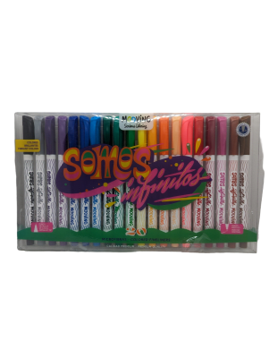 ESTUCHE 20  TIRALINEAS DE COLORES PREMIUM