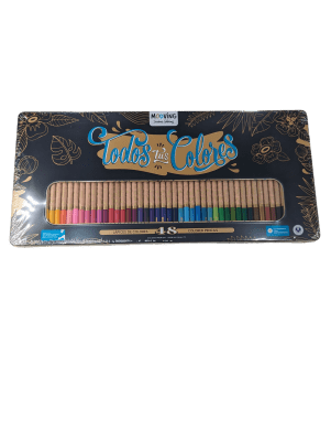 ESTUCHE METALICO 48 LAPICES COLORES PREMIUM