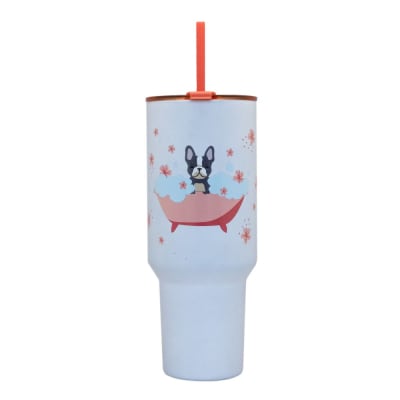 MUG TERMICO 40 OZ PET FLOWERS