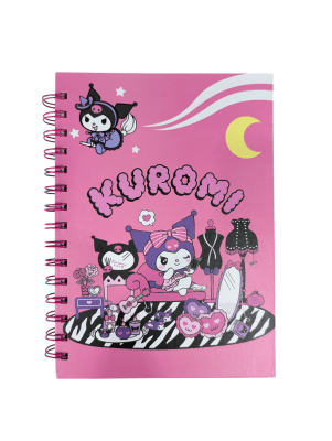 LIBRETA CON ESPIRAL KUROMI CEBRA