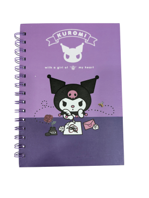 LIBRETA CON ESPIRAL KUROMI PURPLE