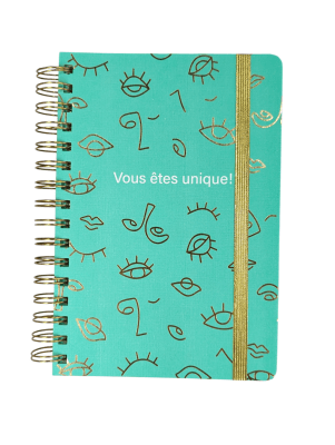 LIBRETA ESPIRALADA VERDE MOOVING PARIS 80HJS LINEADO A5