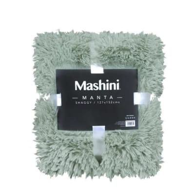 MANTA SHAGGY MASHINI 1,5 PLAZAS VERDE