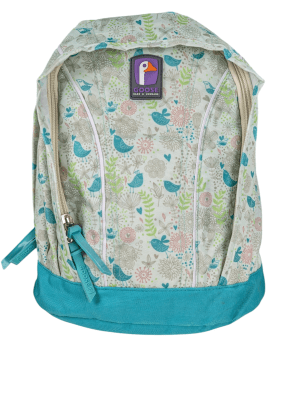 MOCHILA GOOSE ESPALDA PAJAROS MENTA: CÓMODA Y RESISTENTE, 100% POLIESTER