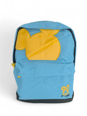 MOCHILA JUVENIL CELESTE MICKEY 90 AÑOS: PORTA LAPTOP, 100% POLIESTER