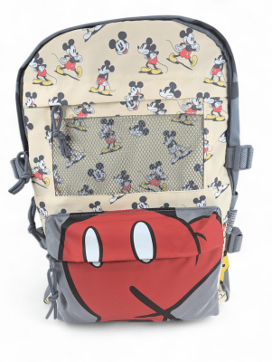 MOCHILA MICKEY MOUSE POP STREET: 4 BOLSILLOS, 2 PORTA BOTELLAS, 100% POLIESTER