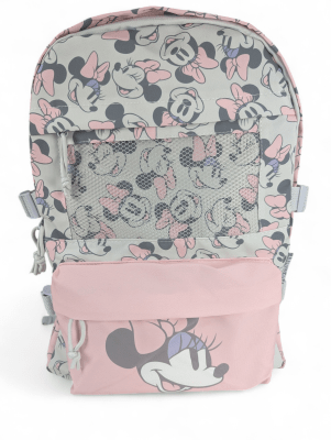 MOCHILA MINNIE MOUSE POP STREET: 4 BOLSILLOS, 2 PORTA BOTELLAS, 100% POLIESTER