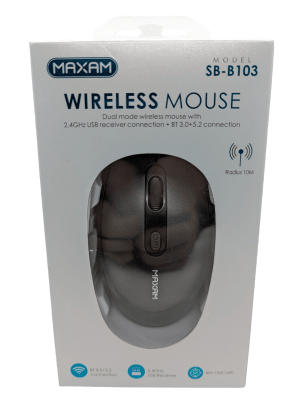 MOUSE INALAMBRICO OPTICO NEGRO DUAL MODE