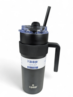 MUG TÉRMICO KEEP NEGRO 600 ML