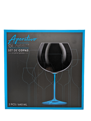SET 2 COPAS APERITIVO GLASSO AZUL
