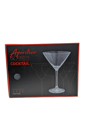 SET 4 COPAS APERITIVO GLASSO COCKTAIL MARTINI