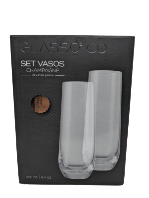 SET 4 VASOS CHAMPAGNE