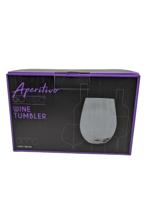SET 4 VASOS VINO GLASSO