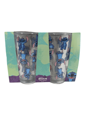 SET DE 2 VASOS VIDRIO STITCH 470 ML