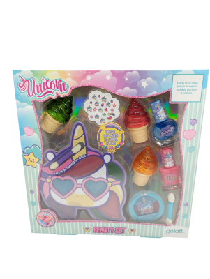 SET DE MAQUILLAJE MULTI BRILLOS UNICORNIO