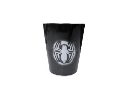 TAZON SPIDERMAN NEGRO LOGO BLANCO