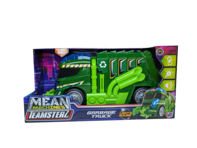 TEAMSTERZ MEAN MACHINES CAMIÓN DE BASURA CON LUZ Y SONIDO
