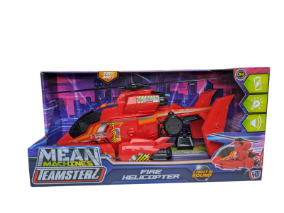 TEAMSTERZ MEAN MACHINES HELICOPTERO DE FUEGO CON LUZ Y SONIDO