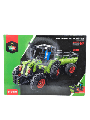 TRACTOR AGRICOLA DE BLOQUES DE CONSTRUCCIÓN 2 EN 1 VERDE