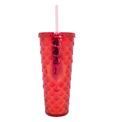 VASO TUMBLER PRINCESAS ROJO