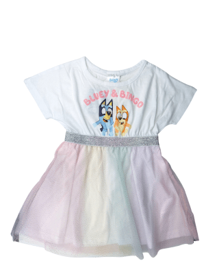 VESTIDO TODDLERA ARCOIRIS BLUEY