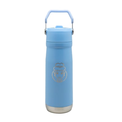 BOTELLA INSULADA MANGO CELESTE 650ML PRINCESAS
