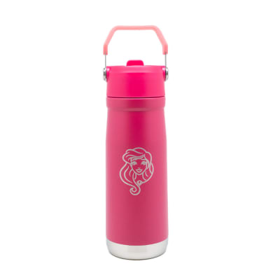 BOTELLA INSULADA MANGO FUCSIA 650ML PRINCESAS