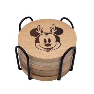 SET 6 POSAVASOS MADERA NAVIDAD DISNEY CLASSIC