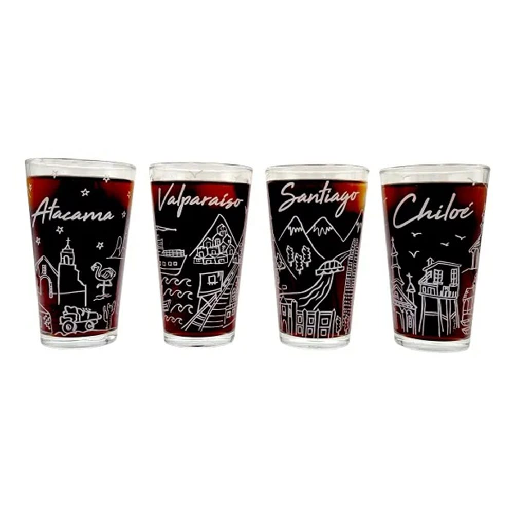 SET 4 VASOS CHILE COLLECTION GLASSO3