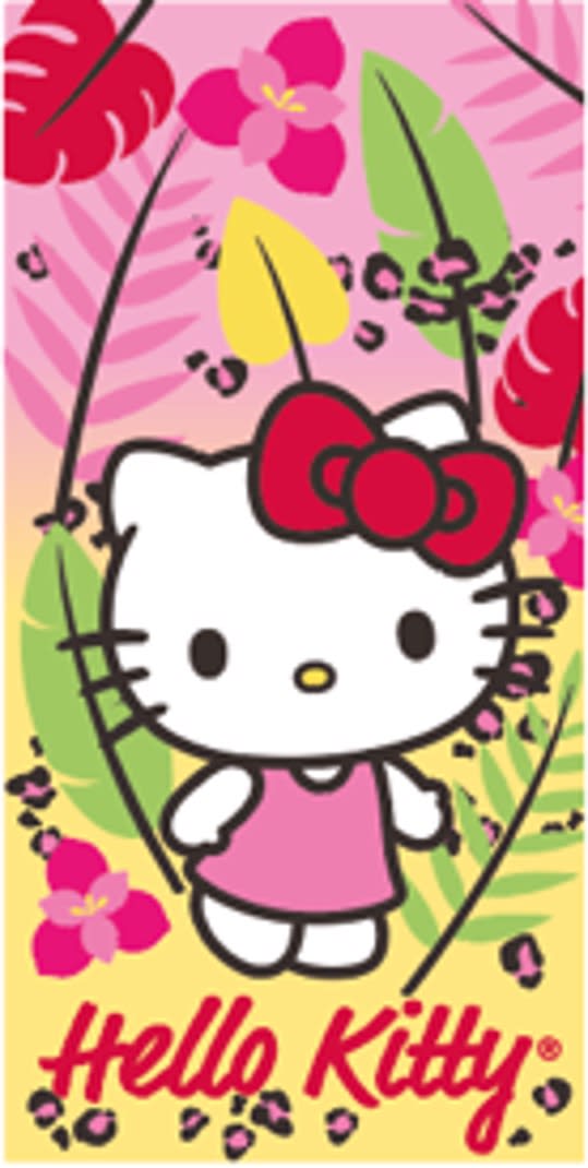 TOALLA PLAYA 70X140 HELLO KITTY JUNGLE1